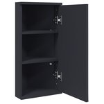 vidaXL Armoire de bain à miroir d'angle gris 30x24x60 cm