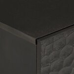 vidaXL Table de chevet noir 50x33x60 cm bois de manguier massif
