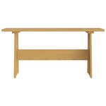 vidaXL Table à manger avec banc REINE marron miel bois de pin solide