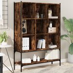 vidaXL Bibliothèque chêne fumé 102x30x141 5 cm bois d'ingénierie