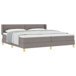 Lit avec sommiers vidaXL et matelas taupe 200x200 cm en tissu