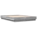 vidaXL Cadre de lit sans matelas sonoma gris 135x190 cm