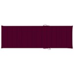 vidaXL Chaise longue avec coussin bordeaux Bois de pin imprégné