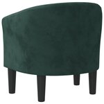 vidaXL Chaise cabriolet de massage vert foncé velours