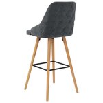 vidaXL Chaises de bar lot de 2 gris foncé velours