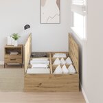 vidaXL Cadre de Lit Chêne Artisanal 75x190 cm