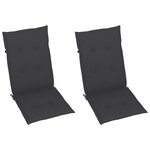 vidaXL Chaise à bascule avec coussin Bambou