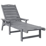 Ensemble de salon de jardin vidaXL 3 pièces gris clair HDPE