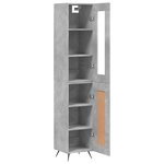 vidaXL Buffet haut Gris béton 34 5x34x180 cm Bois d'ingénierie