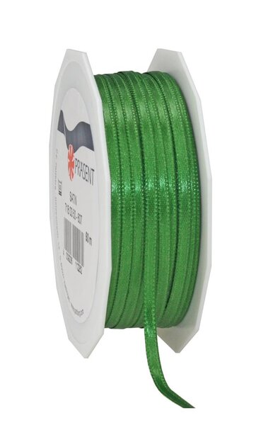 Satin double face 50-m-rouleau 3 mm vert
