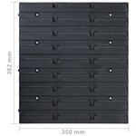 vidaXL Kit de bacs de stockage et panneaux muraux 96 Pièces Rouge et noir