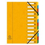Trieur Harmonika® À Fenêtres Avec Élastiques Véritable Carte Lustrée 12 Compartiments - Couleurs Assorties - X 6 - Exacompta
