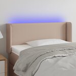 vidaXL Tête de lit à LED Cappuccino 93x16x78/88 cm Similicuir
