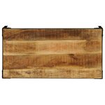 vidaXL Table basse Bois massif de manguier brut et acier 110 cm
