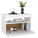 vidaXL Meuble TV avec lumières LED blanc 60x35x40 cm