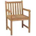 vidaXL Chaises de jardin lot de 4 et coussins bleu Bois de teck solide