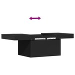 vidaXL Table basse noir 80x55x40 cm bois d'ingénierie