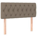 vidaXL Sommier à lattes de lit avec matelas Taupe 90x190 cm Tissu