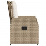 vidaXL Chaises inclinables de jardin lot de 2 beige résine tressée