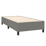 vidaXL Sommier à lattes de lit matelas LED Gris foncé 90x200cm Tissu