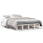 vidaXL Cadre de lit sans matelas blanc 120x200 cm bois de pin massif