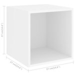 vidaXL Ensemble de meuble TV 4 Pièces Blanc Aggloméré