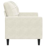 vidaXL Canapé à 2 places Crème 120 cm Velours
