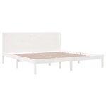 vidaXL Cadre de lit Blanc Bois de pin massif 200x200 cm