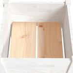 vidaXL Jardinière Blanc 50x50x70 cm Bois de pin massif