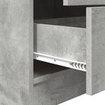 vidaXL Bureau avec rangement en bois d'ingénierie gris béton