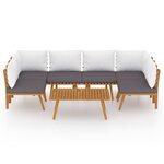 Salon de jardin meuble d'extérieur ensemble de mobilier 7 pièces avec coussins bois d'acacia solide 02_0017090