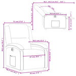 vidaXL Fauteuil inclinable électrique Vert foncé Tissu