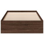 vidaXL Cadre de lit et tiroirs chêne marron 75x190cm bois d'ingénierie