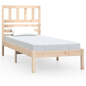 vidaXL Cadre de lit sans matelas 75x190 cm bois de pin massif