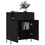vidaXL Buffet noir 69 5x34x90 cm bois d'ingénierie