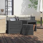 vidaXL Ensemble de boîtes de jardin 3 Pièces gris bois de pin massif