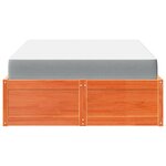 vidaXL Lit avec matelas cire marron 120x200 cm bois massif de pin