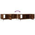 vidaXL Table basse chêne fumé 102x50x40 cm bois d'ingénierie