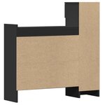 vidaXL Armoire à chaussures noir 100 5x28x100 cm bois d'ingénierie