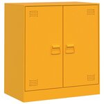 vidaXL Buffet jaune moutarde 67x39x73 cm acier