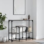 vidaXL Table console sonoma gris 89 5x28x76 cm bois d'ingénierie