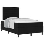 vidaXL Lit box spring avec matelas noir 120x200 cm en tissu