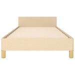 vidaXL Cadre de lit sans matelas crème 90x200 cm tissu