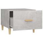vidaXL Table basse Gris béton 50x50x40 cm Bois d'ingénierie