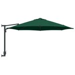 vidaXL Grand Parasol Vert de Patio Métal  Polyester Grand Inclinable