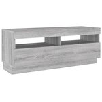 vidaXL Meuble TV avec lumières LED sonoma gris 100x35x40 cm