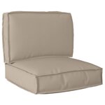 vidaXL Set de Coussins de Palette en 2 Pièces Taupe en Tissu Oxford