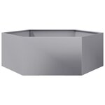 vidaXL Jardinière hexagone 138x120x45 cm acier galvanisé