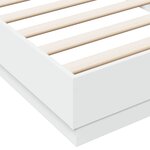 vidaXL Cadre de lit avec lumières LED blanc 100x200 cm