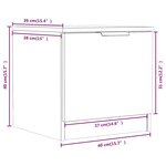 vidaXL Tables de chevet 2 Pièces Chêne sonoma 40x39x40 cm